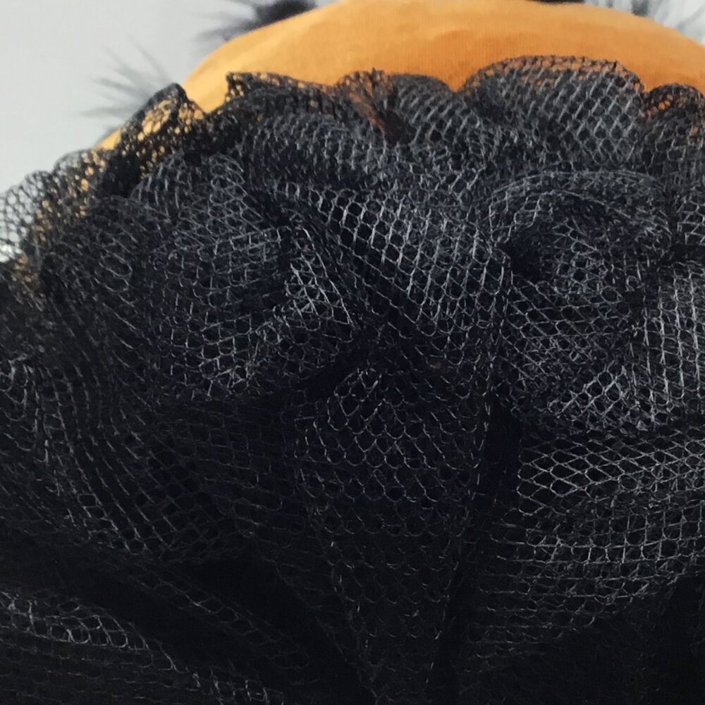 Elsie Massey Originals Victorian Touring Crushed Velvet Feathers Flowers Derby - Picture 5 of 12